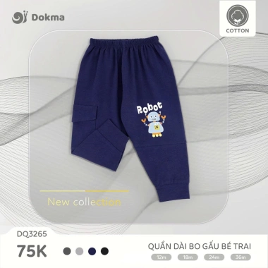 Quần Cotton Bo Ống Bé 8-13kg - Đầm Đẹp, Thoáng Mát, Giá 75.000₫ (Giảm từ 91.500₫)
