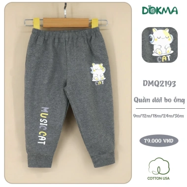Quần Cotton Bo Ống Bé 8-13kg - Đầm Đẹp, Thoáng Mát, Giá 75.000₫ (Giảm từ 91.500₫)