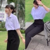 Quần culottes nữ ống suông vải gold mượt tôn dáng - Quần tây công sở H Store 4
