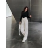Quần culottes nữ ống suông vải gold mượt tôn dáng - Quần tây công sở H Store 7