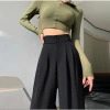 Quần Culottes ống suông cạp cao dài 100cm, cạp bản to 7cm, 2 khuy – Siêu đẹp MA8.888 chỉ 75.000₫ 7