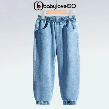 Quần dài bé BabyloveGO jeans bò jogger chun gấu phong cách Hàn Quốc - 179k 2