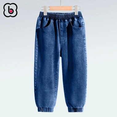 Quần dài bé BabyloveGO jeans bò jogger chun gấu phong cách Hàn Quốc - 179k 8