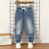 Quần dài bé BabyloveGO jeans bò jogger chun gấu phong cách Hàn Quốc - 179k 10