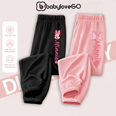 Quần dài bé gái BabyloveGO BST Disney 2.026 jogger thun co giãn thoải mái 109.000đ 4