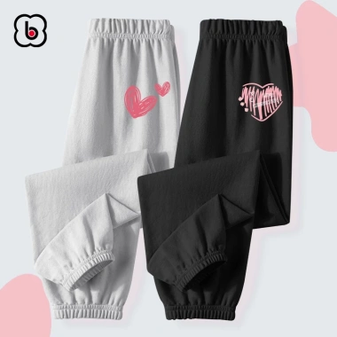 Quần dài bé gái BabyloveGO jogger cạp chun bo gấu, thu đông, giảm còn 109k
