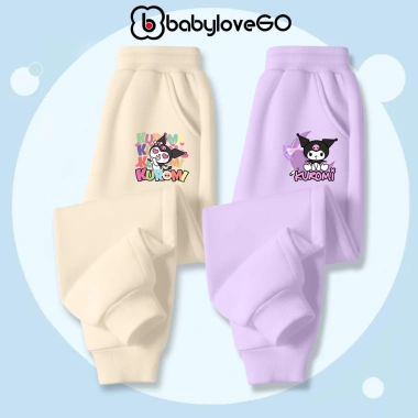 Quần dài bé gái BabyloveGO nỉ hai da dày ấm, dáng rộng phong cách Hàn Quốc - giá chỉ 119.000 VND