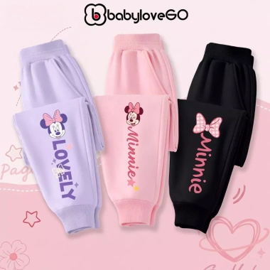 Quần dài bé gái BabyloveGO nỉ thu đông thể thao năng động phong cách Hàn Quốc 1-10 tuổi – 159k