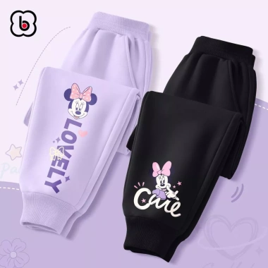 Quần dài bé gái BabyloveGO nỉ thu đông thể thao năng động phong cách Hàn Quốc 1-10 tuổi – 159k