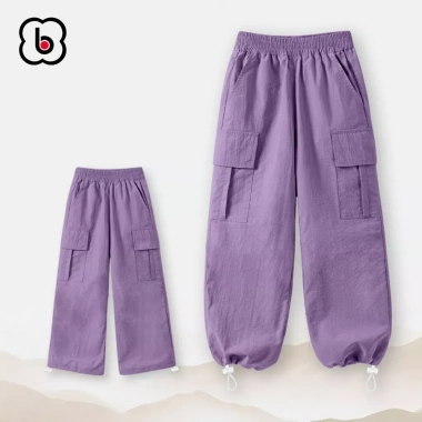 Quần dài bé gái BabyloveGO QG03 Vải gió trám, chống nước, thời trang, chỉ 199.000đ