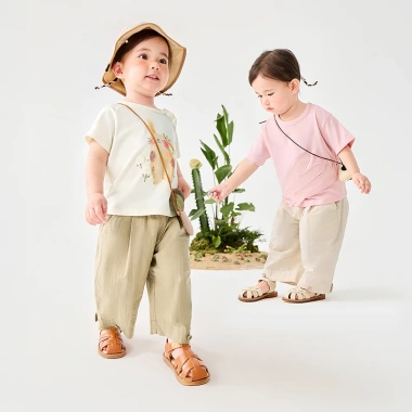 Quần dài bé gái Minibala viền điều chỉnh ngọt ngào, thoáng khí Giá 504.360₫