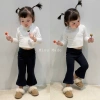 Quần Dài Bé Gái Ống Loe Nỉ Thỏ Co Dãn Cap Chun MS01 Misu Made Giá 79k Ưu Đãi 3