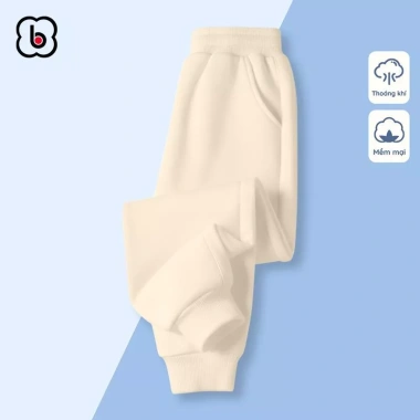 Quần dài bé trai BabyloveGO thu đông, nỉ hai da mềm mịn, ấm áp giữ nhiệt cho bé 1‑10 tuổi - Giá ưu đãi 149.000₫