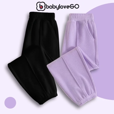 Quần dài bé trai và bé gái BabyloveGO jogger nỉ dày mịn, thể thao giá 126.200₫
