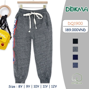 Quần Dài Bo Gấu Dáng Thể Thao Bé Trai Dokma DQ1.900 22-40kg Giá 189k Thoải Mái 3 Quần Dài Bo Gấu Dáng Thể Thao Bé Trai Dokma DQ1.900 22-40kg Giá 189k Thoải Mái 3