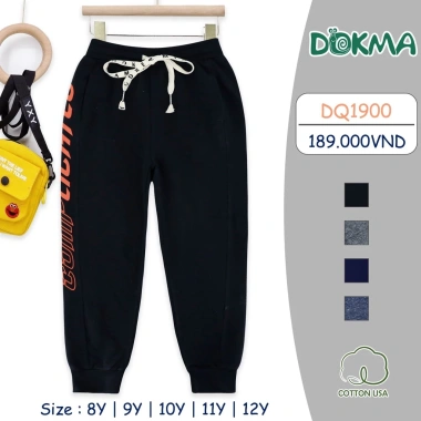 Quần Dài Bo Gấu Dáng Thể Thao Bé Trai Dokma DQ1.900 22-40kg Giá 189k Thoải Mái 5 Quần Dài Bo Gấu Dáng Thể Thao Bé Trai Dokma DQ1.900 22-40kg Giá 189k Thoải Mái 5