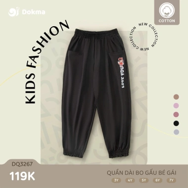 Quần dài bo gấu Dokma bé 2-7 tuổi, mã DQ2.358/DQ3.267/DQ3.317/DQ3.337, giảm còn 115k 3