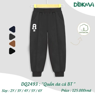 Quần Dài Bo Ống 11-23kg Thời Trang Bé Trai Bé Gái Dokma - Giá 125k Giảm Đặc Biệt 6