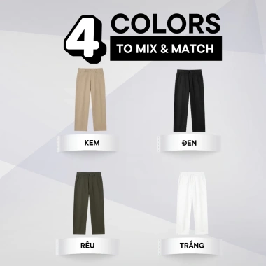 Quần dài kaki nam form suông LADOS 4.196 vải dày dặn màu trơn, basic dễ phối công sở và dạo phố giảm giá 20%