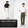 Quần dài kaki nam form suông LADOS 4.196 vải dày dặn màu trơn, basic dễ phối công sở và dạo phố giảm giá 20% 6