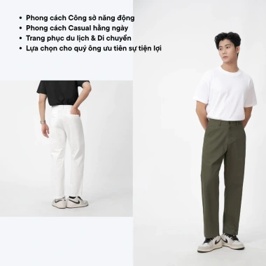 Quần dài kaki nam form suông LADOS 4.196 vải dày dặn màu trơn, basic dễ phối công sở và dạo phố giảm giá 20% 8 Quần dài kaki nam form suông LADOS 4.196 vải dày dặn màu trơn, basic dễ phối công sở và dạo phố giảm giá 20% 8