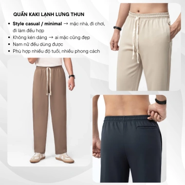Quần dài nam lưng chun LADOS-4.139 vải kaki lạnh cao cấp, form basic dễ phối phong cách Hàn Quốc - 217k 5