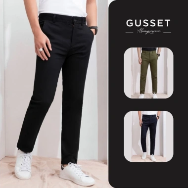 Quần dài nam ống côn kaki dày dặn slimfit trắng đen Giá chỉ 174.000đ GUSSET