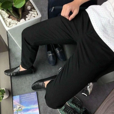 Quần dài nam ống côn kaki dày dặn slimfit trắng đen Giá chỉ 174.000đ GUSSET