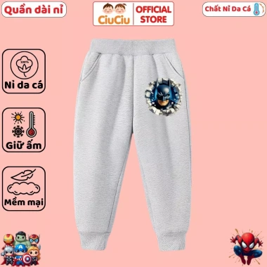 Quần Dài Nỉ Siêu Nhân Người Nhện 3D CIUCIU KID Cạp Chun Bo Gấu Co Dãn Mềm Mịn Ấm 169k 7 Quần Dài Nỉ Siêu Nhân Người Nhện 3D CIUCIU KID Cạp Chun Bo Gấu Co Dãn Mềm Mịn Ấm 169k 7