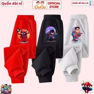 Quần Dài Nỉ Thu Đông Bé Trai Marvel Siêu Anh Hùng CIUCIU KID Da Cá Co Dãn Mềm Mại Ấm Áp Giá 169k 2