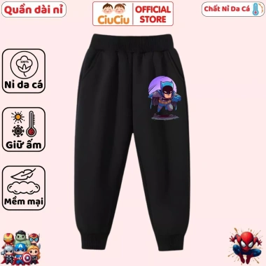 Quần Dài Nỉ Thu Đông Bé Trai Marvel Siêu Anh Hùng CIUCIU KID Da Cá Co Dãn Mềm Mại Ấm Áp Giá 169k 6