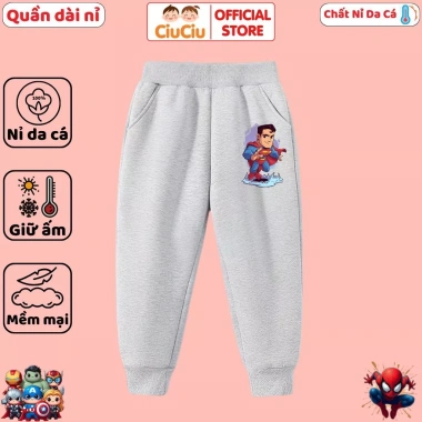 Quần Dài Nỉ Thu Đông Bé Trai Marvel Siêu Anh Hùng CIUCIU KID Da Cá Co Dãn Mềm Mại Ấm Áp Giá 169k 7
