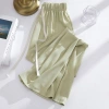 Quần dài nữ Bigsize lưng cao ống rộng cạp chun lụa lạnh mỏng mùa hè phong cách Hàn Quốc - giá chỉ 288.878 VND 2