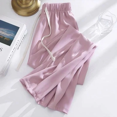 Quần dài nữ Bigsize lưng cao ống rộng cạp chun lụa lạnh mỏng mùa hè phong cách Hàn Quốc - giá chỉ 288.878 VND 6 Quần dài nữ Bigsize lưng cao ống rộng cạp chun lụa lạnh mỏng mùa hè phong cách Hàn Quốc - giá chỉ 288.878 VND 6