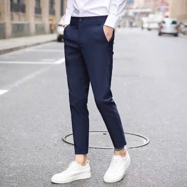 Quần Dài Tây Âu Nam Form Ôm Boby, Vải Cotton Co Giãn, Phù Hợp Học & Công Sở