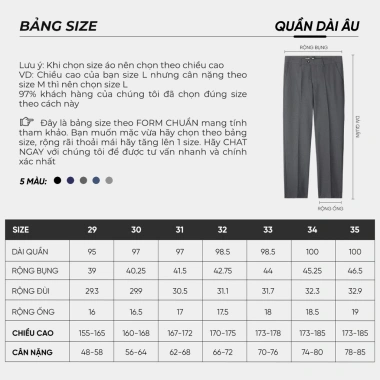 Quần Dài Tây Nam GUZADO Cạp Cao Hách Đứng Suông Chất Liệu Cao Cấp Không Nhăn 425k 2