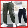 Quần dài thu đông bé trai, quần túi hộp nỉ dày size 18-52kg mẫu ABC giá 69k