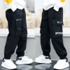 Quần dài thu đông bé trai, quần túi hộp nỉ dày size 18-52kg mẫu ABC giá 69k 18