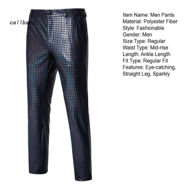 Quần dự tiệc nam sequin lấp lánh ống thẳng - Tiệc disco, biểu diễn, giá chỉ 387.677₫ 3