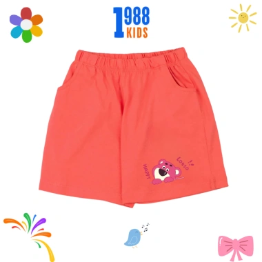 Quần đùi 1.988Kids cotton trơn cho bé 15‑40kg, đa màu, in gấu Lotso & Labubu - giảm còn 84.000₫ 3