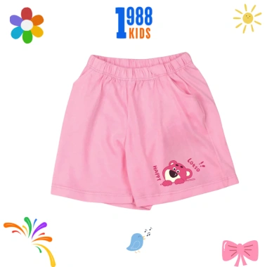 Quần đùi 1.988Kids cotton trơn cho bé 15‑40kg, đa màu, in gấu Lotso & Labubu - giảm còn 84.000₫ 4