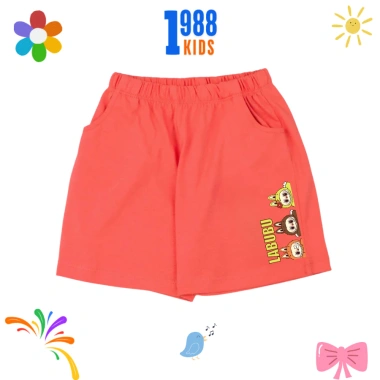 Quần đùi 1.988Kids cotton trơn cho bé 15‑40kg, đa màu, in gấu Lotso & Labubu - giảm còn 84.000₫ 5