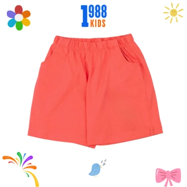 Quần Đùi 1.988Kids Cotton Trơn Size 15-40kg Nhiều Màu Cho Bé Gái, Trai Giá 84.000