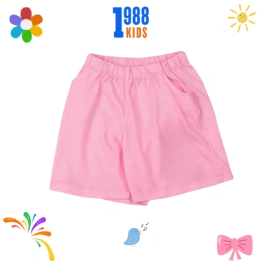 Quần Đùi 1.988Kids Cotton Trơn Size 15-40kg Nhiều Màu Cho Bé Gái, Trai Giá 84.000