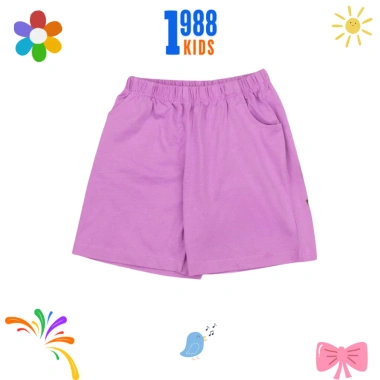 Quần Đùi 1.988Kids Cotton Trơn Size 15-40kg Nhiều Màu Cho Bé Gái, Trai Giá 84.000