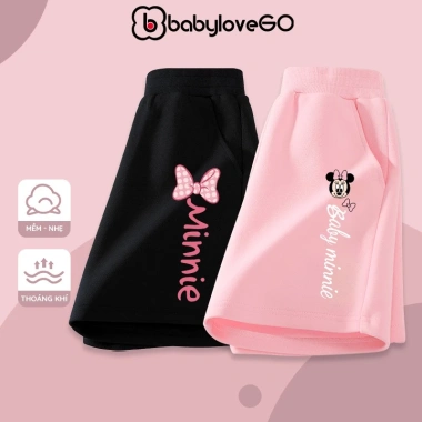Quần đùi bé gái BabyloveGO Disney chất nỉ da cá dáng thể thao năng động 99.000₫ 2