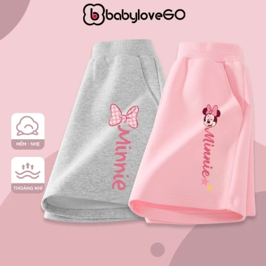 Quần đùi bé gái BabyloveGO Disney chất nỉ da cá dáng thể thao năng động 99.000₫ 3