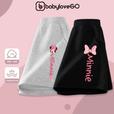 Quần đùi bé gái BabyloveGO Disney chất nỉ da cá dáng thể thao năng động 99.000₫ 4