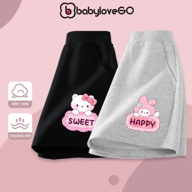 Quần đùi bé gái BabyloveGO Kuromi da cá mềm mịn, thoáng khí, basic năng động 99.000₫ 2