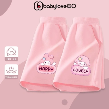 Quần đùi bé gái BabyloveGO Kuromi da cá mềm mịn, thoáng khí, basic năng động 99.000₫ 4